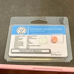 Natural Coral Bamboo Gemstone